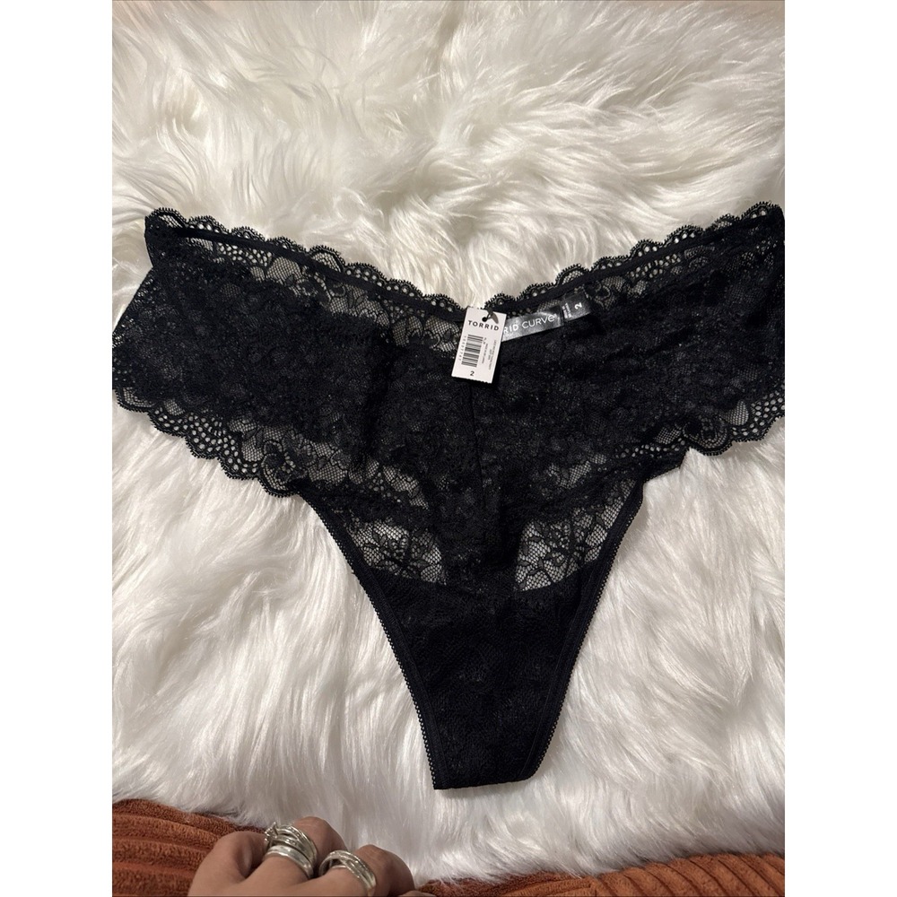 Torrid Size 2- Lace Thong Mid Rise Panty. Brand New With Tags